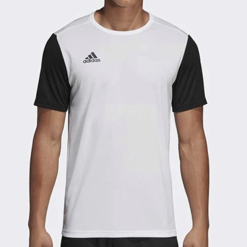 Adidas Estro 19 JSY Short Sleeve‎ Black White Colorblock T-Shirt DP3234 NWT pkg